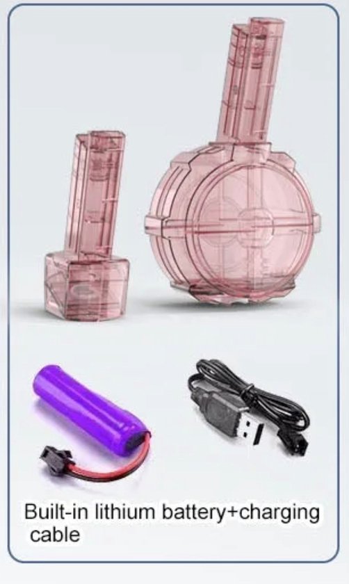 Casamix waterpistool - Roos- Water Blaster- Elektrisch Waterpistool - met 2 magazijnen- Buitenspeelgoed - Waterspeelgoed - Glock Water Pistool - Watergun Electric - casamix