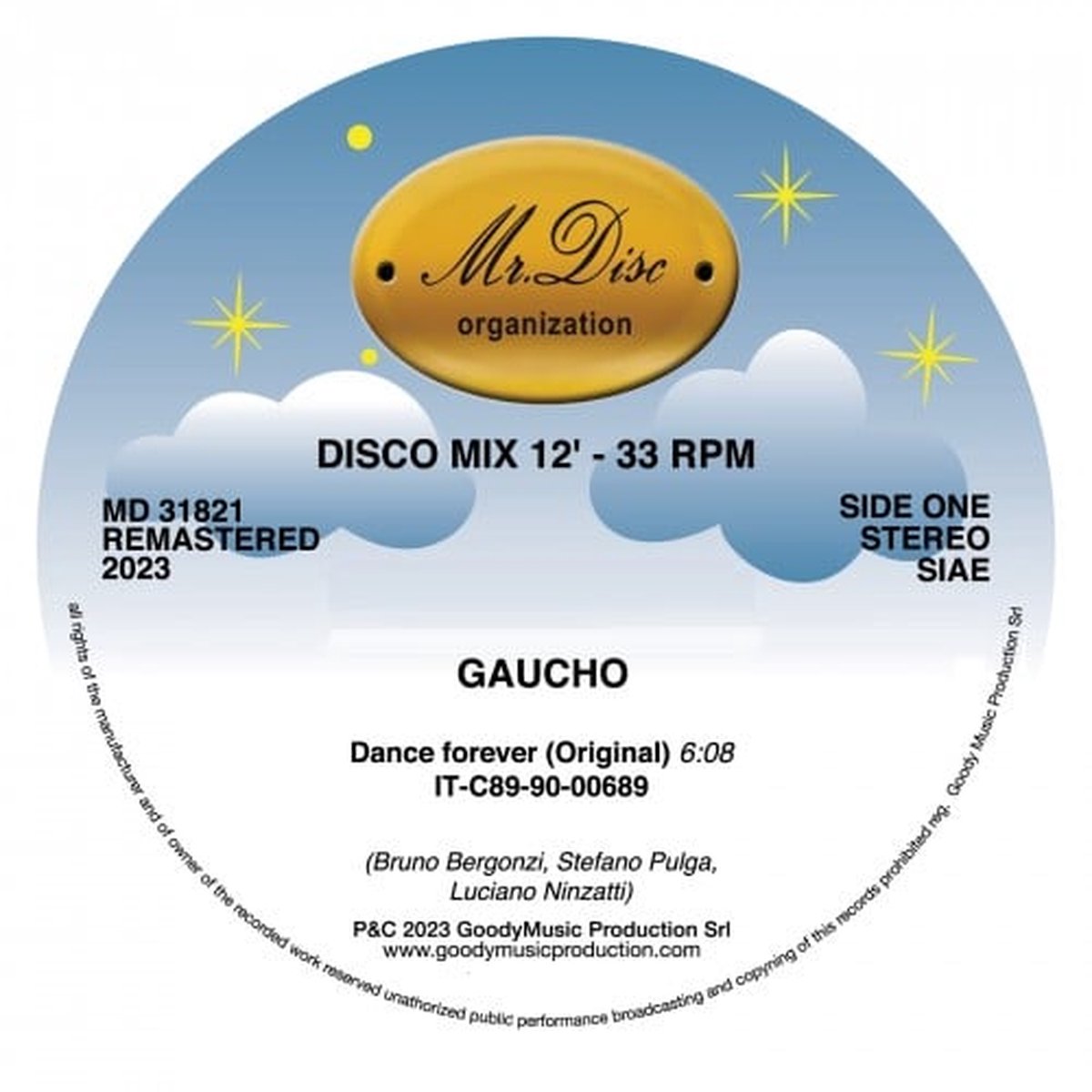 GAUCHO - DANCE FOREVER 12" - reissue 2023