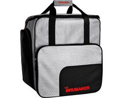 BRUBAKER SuperTec Skischoen tas - Snowboardschoen tas - Rugzak - Helmtas - Wintersport tas met apart schoenenvak - 43 L - Zilver Rood