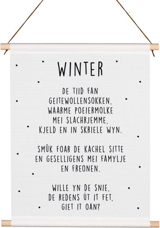 Friese Textielposter - Winter - Krúskes