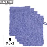 The One Towelling Washandjes - 16 x 21 cm - 5 Stuks - Washanden - Voordeelverpakking - 100% Katoen - Lavendel