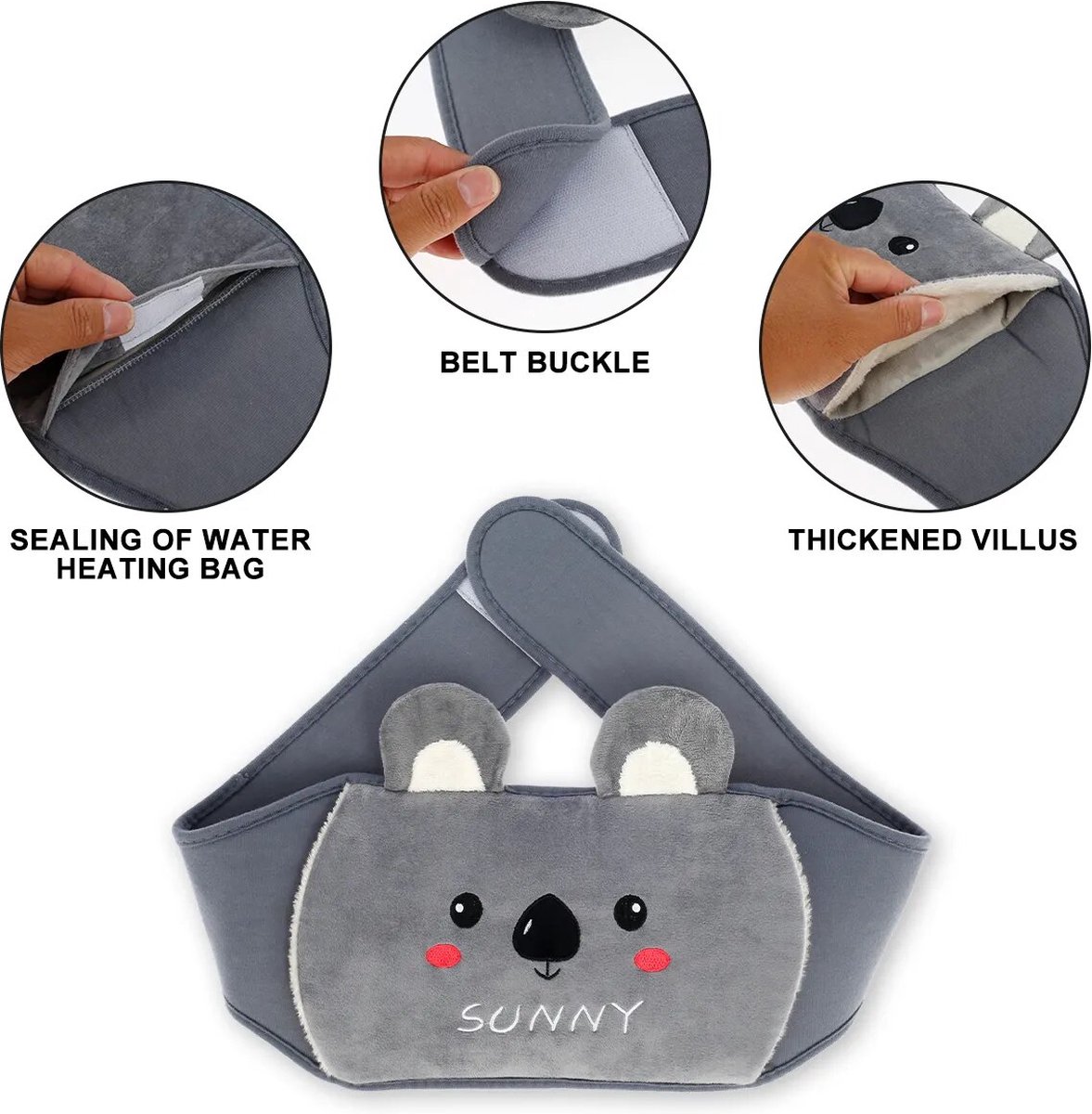 Menstruatie Warmteband - Massagekussen - Menstruatie Band - Warmteband - Warmte Kruik - Warmtekussen - Verwarmingsmat - Warmtemat - 1.2 Liter Kruik – foto 2