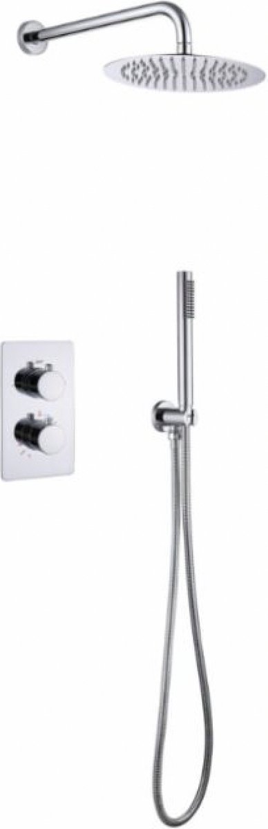 WEBO Atlanta regendoucheset - Inbouw - Chroom - Doucheset - 25cm - Stortdouche - Complete doucheset - Handdouche
