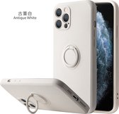 Apple iPhone 15 Pro Back Cover | Telefoonhoesje | Ring Houder | Wit