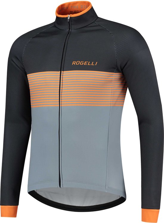 Rogelli Boost Winterjack - Heren Fietsjack - Winterjack - Oranje/Grijs/Zwart - Maat 3XL