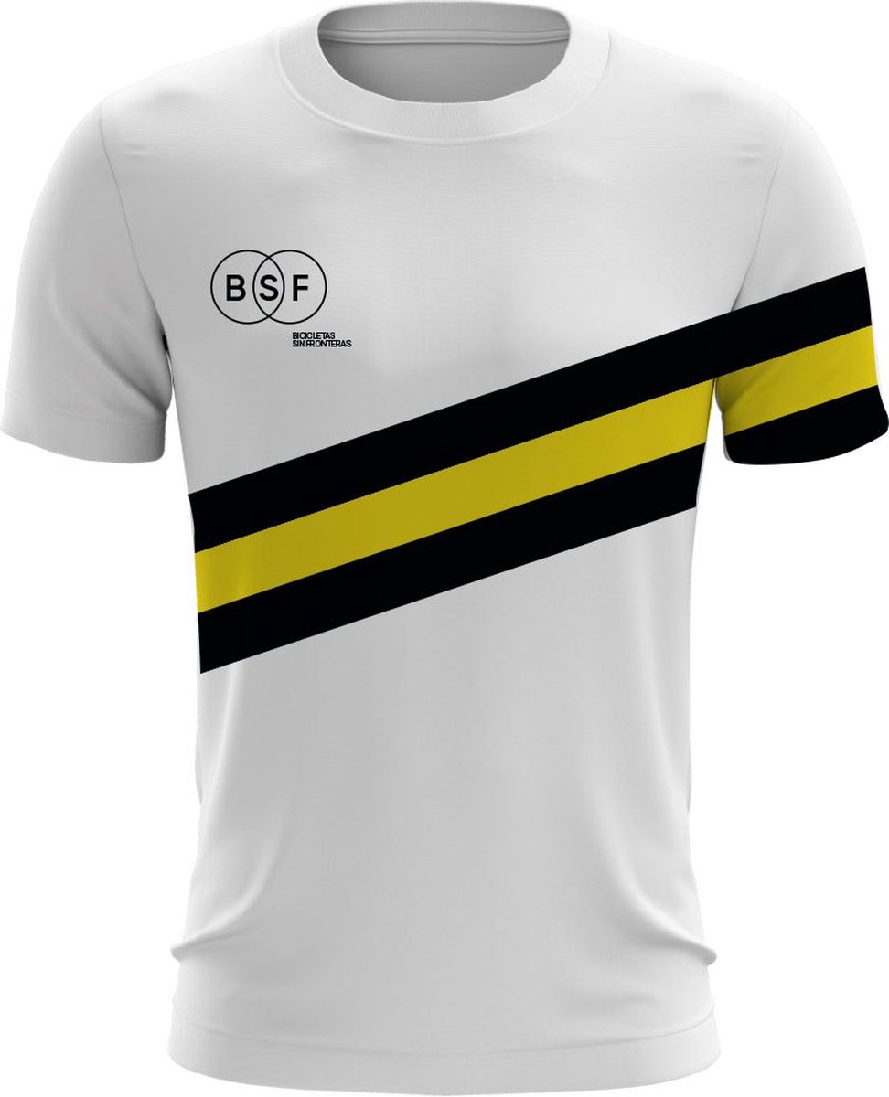 Bsf Bicicletas Sin Fronteras Lavuelta 2023 T-shirt Met Korte Mouwen Wit L Vrouw