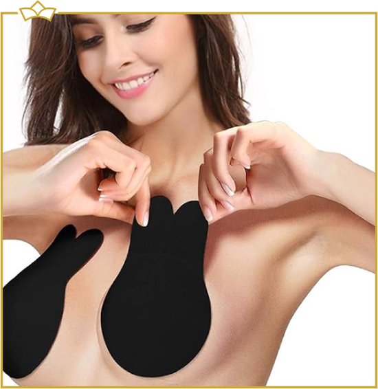 Foto: Attrezzo premium plak bh push up zelfklevende bh cup a zwart strapless bh