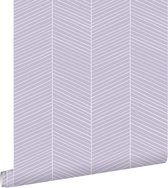 ESTAhome behangpapier visgraat-motief lila paars - 139451 - 0,53 x 10,05 m