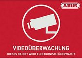 ABUS AU1420 Waarschuwingssticker Camerabewaking Taal Duits (b x h) 148 mm x 105 mm