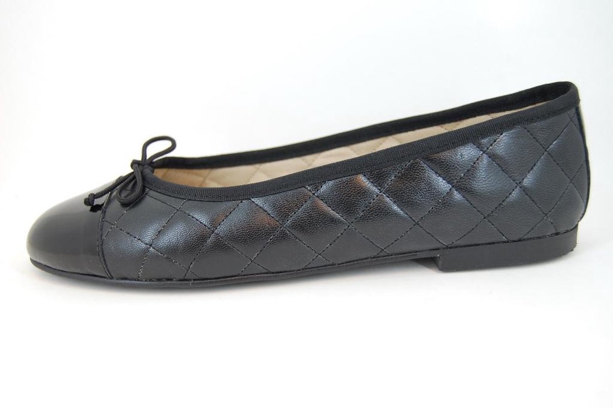 Smilice Klassieke ballerina's Square Toe grote maten platte schoenen met strik, beige, 31 EU