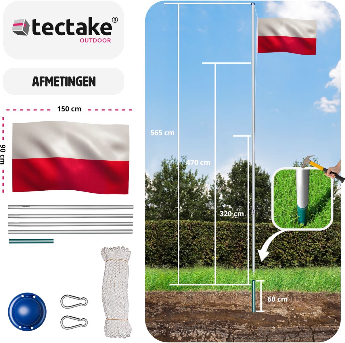 Budget Aluminium Vlaggenmast - Goed & Voordelig! Vanaf € 179