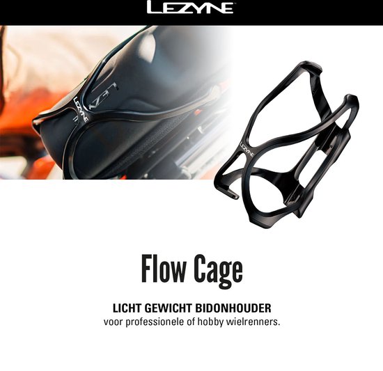 Lezyne Flow Cage - Bidonhouder - Geschikt voor fietsen - Fiets accessoires - Zwart van Lezyne — afbeelding 2