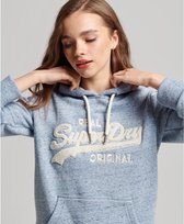 Superdry Vl Scripted Coll Capuchon Blauw XS Vrouw