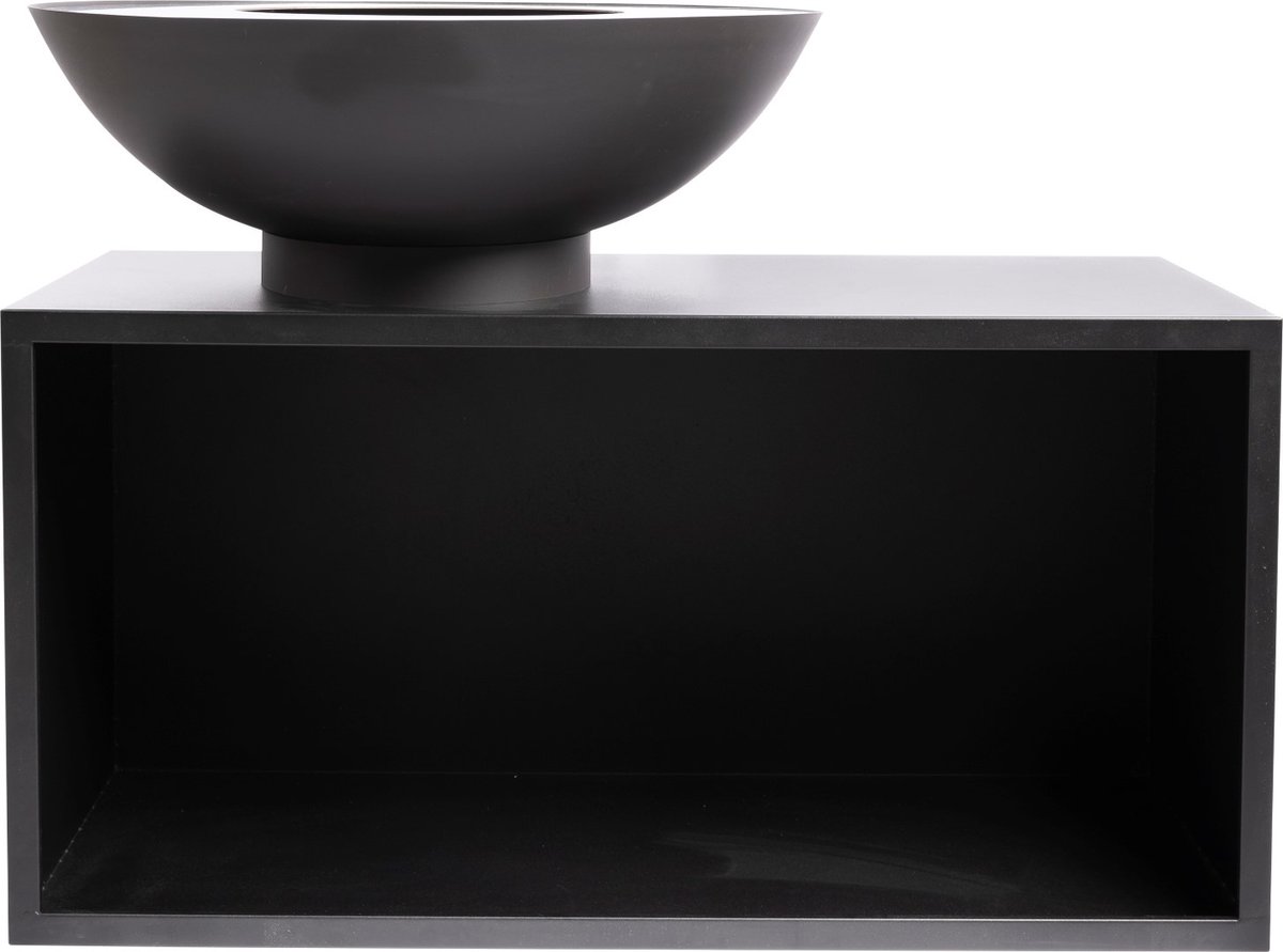 RedFire Onyx Fire Bowl BBQ with Log Store - Ø 80 cm - Black