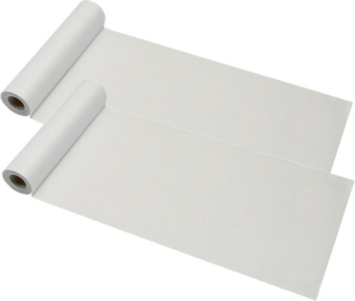 Chaks Tafelloper op rol - 2x - witte glitter - 30 x 500 cm - polyester
