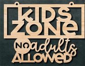 Deurbord - Kids Zone - Kinderkamer - Decoratie - 20x30cm