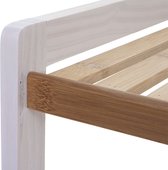 Plank MCW-B55, badkamer plank schoenenrek, bamboe ~ 5 planken