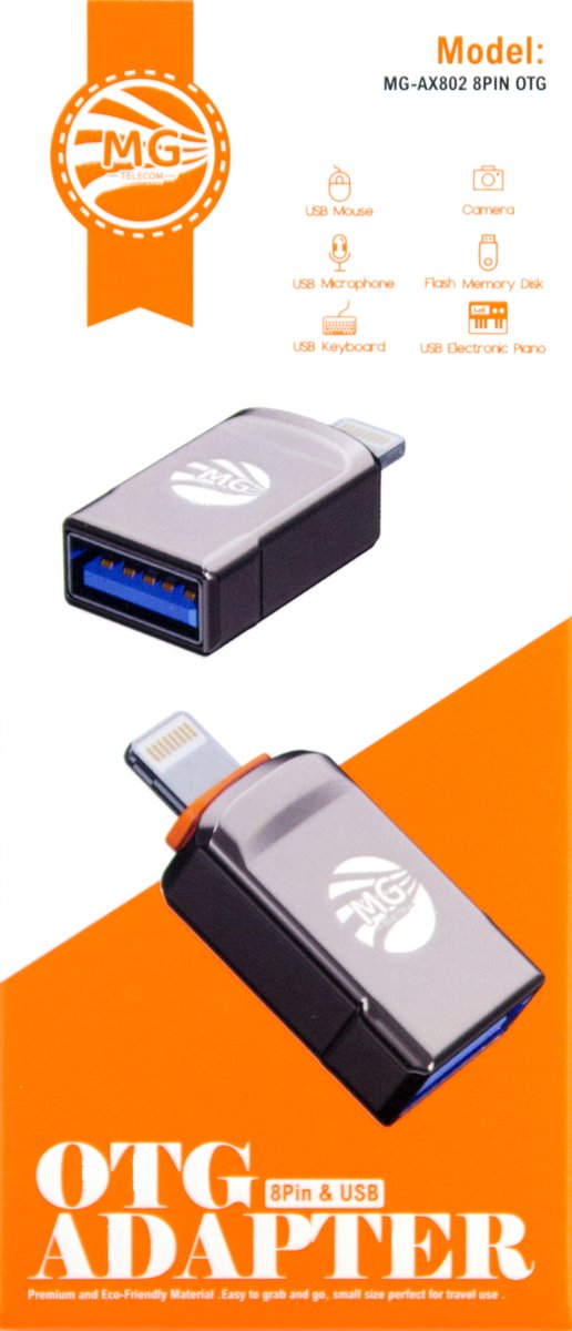 Lightning naar USB Adapter - USB Adapter naar Lightning - Geschikt Voor Alle Telefoons met Poort 8 Pin - Data Overzetten Van Geheugenkaart Naar Mobiel