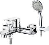 Grifema Berlin - robinet pour baignoire et douche avec artichaut, tuyau et support, chrome [Classe énergétique A++]