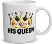 Akyol - his queen koffiemok - theemok - Koningin - iemand die zich voelt als een koningin - valentijnsdag - verjaardag - cadeautje voor vriendin - kado - geschenk - 350 ML inhoud