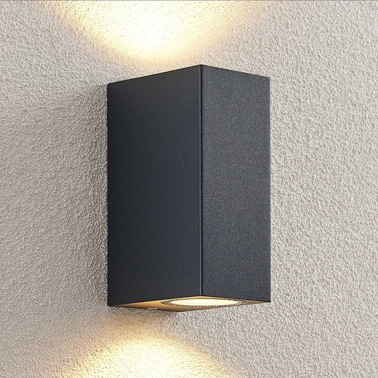 Luvona Wandlamp - Geschikt voor binnen en buiten - Buitenlamp - Tuinverlichting - Industrieel - Wandlampen - Zwart