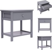 vidaXL Nachtkastje - Grey - 40 x 29 x 42 cm - Smooth drawer - Easy assembly - Kast