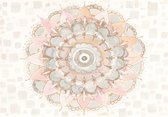 Fotobehang - Mandala - Pastel - Bloem - Abstract - Kinderkamer - Vliesbehang - 416x290cm (lxb)