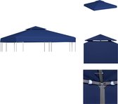 vidaXL Prieel Dakdonkerblauw 3x3m - PVC-coating - 310 g/m² - Partytent