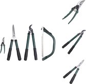 vidaXL Ensemble d'outils d'élagage - 4 pièces - Sécateur à dérivation 45 cm - Taille-haie 45 cm - Sécateur à dérivation 17 cm - Scie 41 cm - Ensemble d'outils de jardin