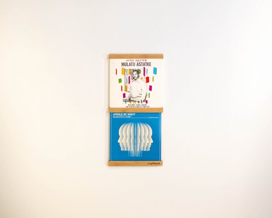 Mini VinylFrame • Caramel | LP’s aan de muur ophangen | Wissellijst voor 12 inch platen | Album & artwork decoratie lijst | LP platen houder | LP Ophangsysteem | Vinyl opbergsysteem | Handgemaakt in Nederland | Elpee rek | Cadeau | Duurzaam