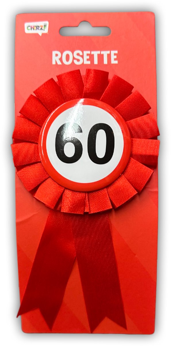 Rozet 60 jaar - Verjaardag - Verkeersbord - Button