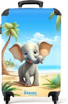 NoBoringSuitcases.com® - Kinderkoffer olifant - Koffer kinderen - 55x35x25