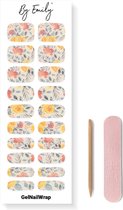 By Emily® Gel Nagel Wraps 'Floral Fiesta' - Gellak Stickers - SpringNails- Lente - UV Lamp Gelnagels - Langhoudende Nagelstickers - Nail Art Folie - 20 Stickers - UV LED Lamp Vereist