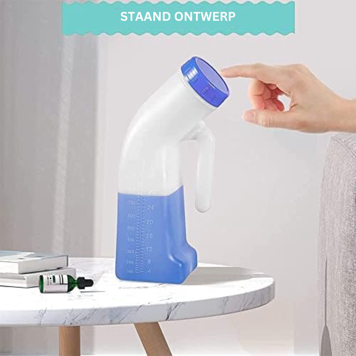 Urinaal - Unisex - 1 liter - plasfles voor Mannen én Vrouwen - Handig