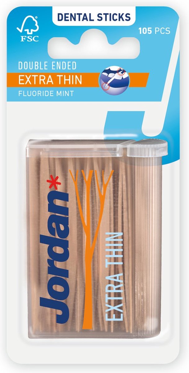 Bol.com Jordan Dental Sticks Extra Thin 140ST - Voordeelverpakking 3 stuks aanbieding