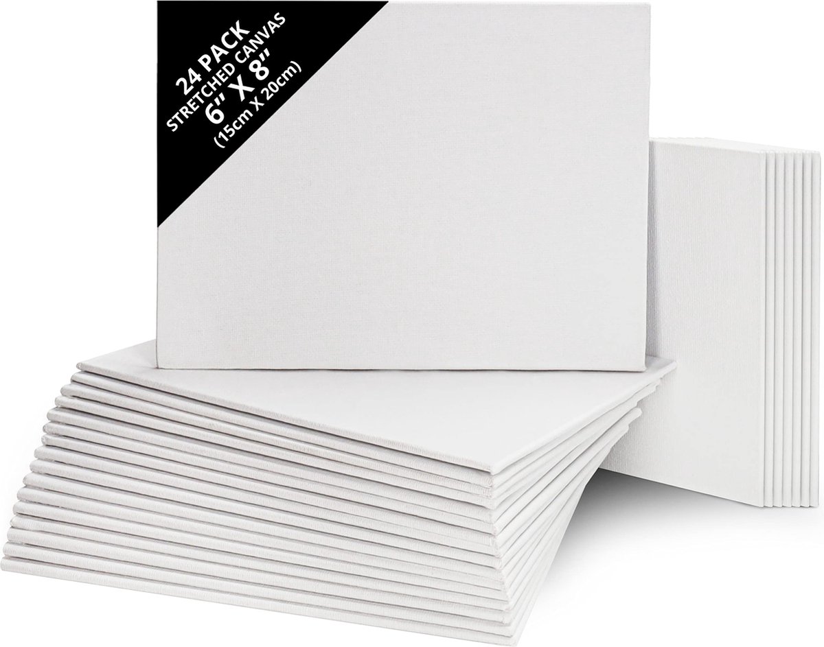 Belle Vous 24 Pak Blank Canvas 15 x 20 cm Canvas Paneelborden bol