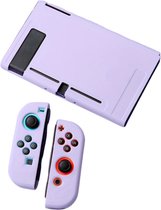 Livano Case Geschikt Voor Nintendo Switch - Hoes - Beschermhoes - TPU Antislip - Accessoires - Paars