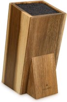 universeel messenblok zonder messen - Messenhouder van acaciahout - Houten messenblok - Geschikt voor alle maten keukenmessen en koksmessen