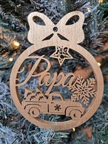 Kerstbal papa - HD hout en design - Kerstcadeau