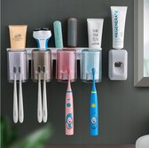 Tandenborstelhouder-organisator 4 bekers tandpasta dispenser