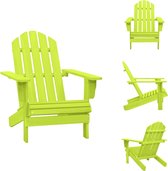 vidaXL Chaise Adirondack - Mobilier de jardin - 69,5 x 86,5 x 89,5 cm - Vert - Chaise de jardin