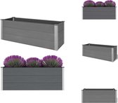 vidaXL Verhoogde Plantenbak Grijs 150x50x54 cm - Duurzaam Hout-Kunststof-Composiet - Bloempot