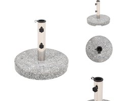 vidaXL Parasolvoet - Parasolvoeten - Parasol Voet - Parasol Voet - Parasolvoet rond 20 kg graniet