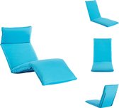 vidaXL Opvouwbaar Loungebed - Tuinmeubelen - 175x56x100 cm - Blauw - Ligbed
