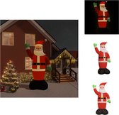 vidaXL Père Noël gonflable - Décoration de Noël grand jardin - 270x130x475 cm - Avec éclairage LED- gonflage rapide - Sapin de Noël décoratif