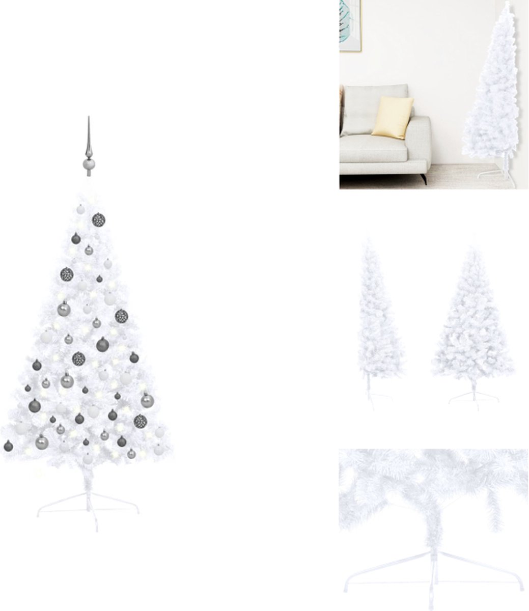 vidaXL Kunstkerstboom - Kerstboom - 120 cm - LED-verlichting - USB-aansluiting - Decoratieve kerstboom