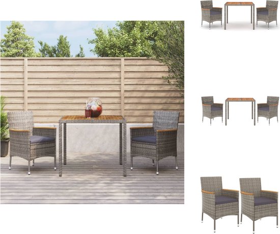 GIANTEX Tuinmeubelset voor buiten, 2 personen, 3 stuks van kunsthars, 1 salontafel, 2 stoelen met kussen, tuinmeubelset van rotan met armleuning voor terras, balkon, wit GIANTEX Tuinmeubelset voor buiten, 2 personen, 3 stuks van kunsthars, 1 salontafel, 2 stoelen met kussen, tuinmeubelset van rotan met armleuning voor terras, balkon, wit
