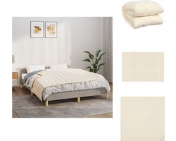 vidaXL - Verzwaringsdeken - 135x200 - cm - 10 - kg - stof - lichtcrèmekleurig