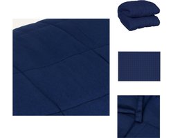 vidaXL Verzwaringsdeken - Verzwaringsdekens - Deken - Beddengoed - Verzwaringsdeken 135x200 cm 6 kg stof blauw