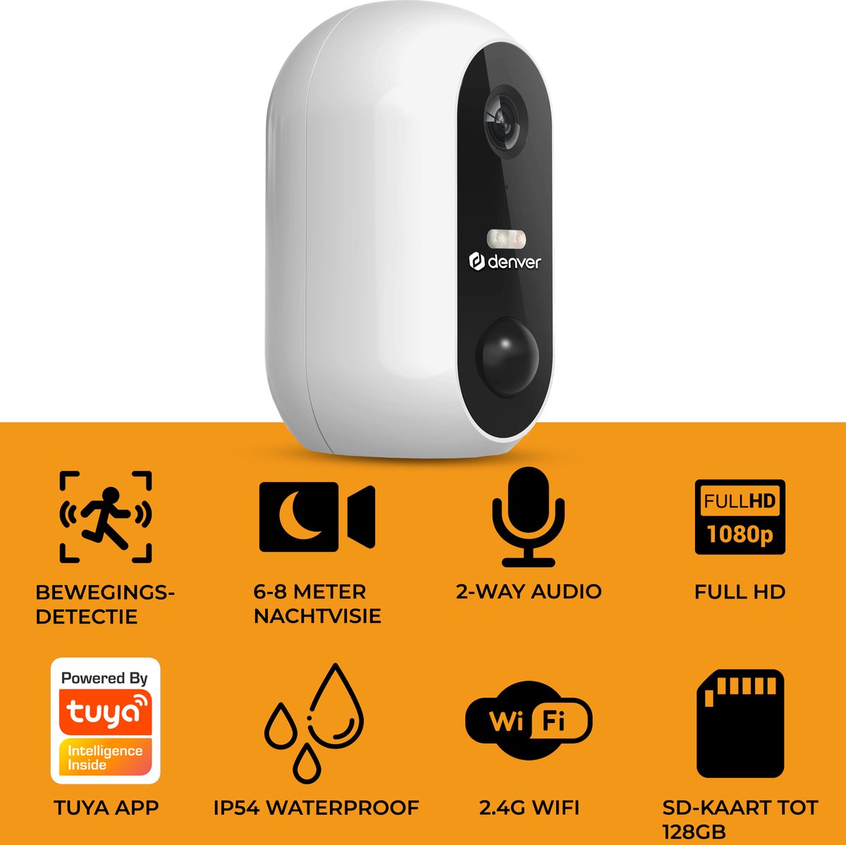 Denver IOB209 Beveiligingscamera Draadloos met Nachtzicht - afbeelding 3